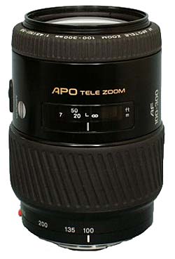 Lens tech data for Minolta AF 100-300/4.5-5.6 APO new