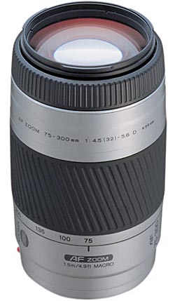 Lens tech data for Minolta AF 75-300/4.5-5.6 (D)