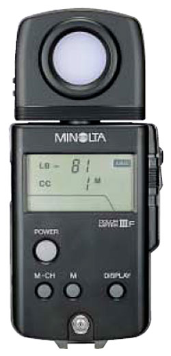 Exposure meter tech data for Minolta Color Meter Ⅲ F